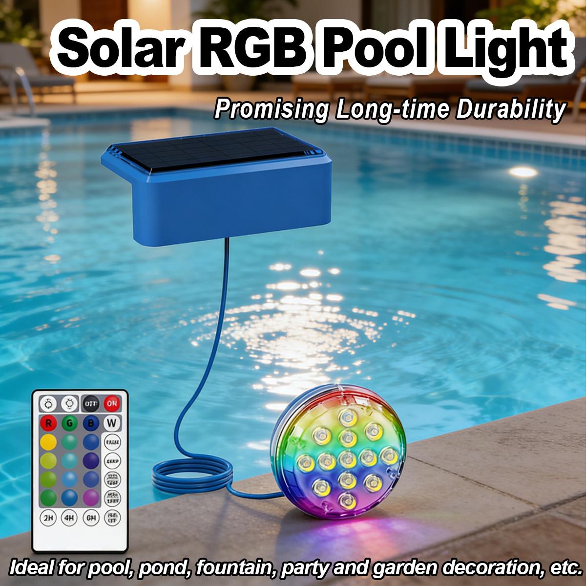 Pool Light Solar Rechargeable - إضاءة حمام سباحة شمسية تحت الماء
