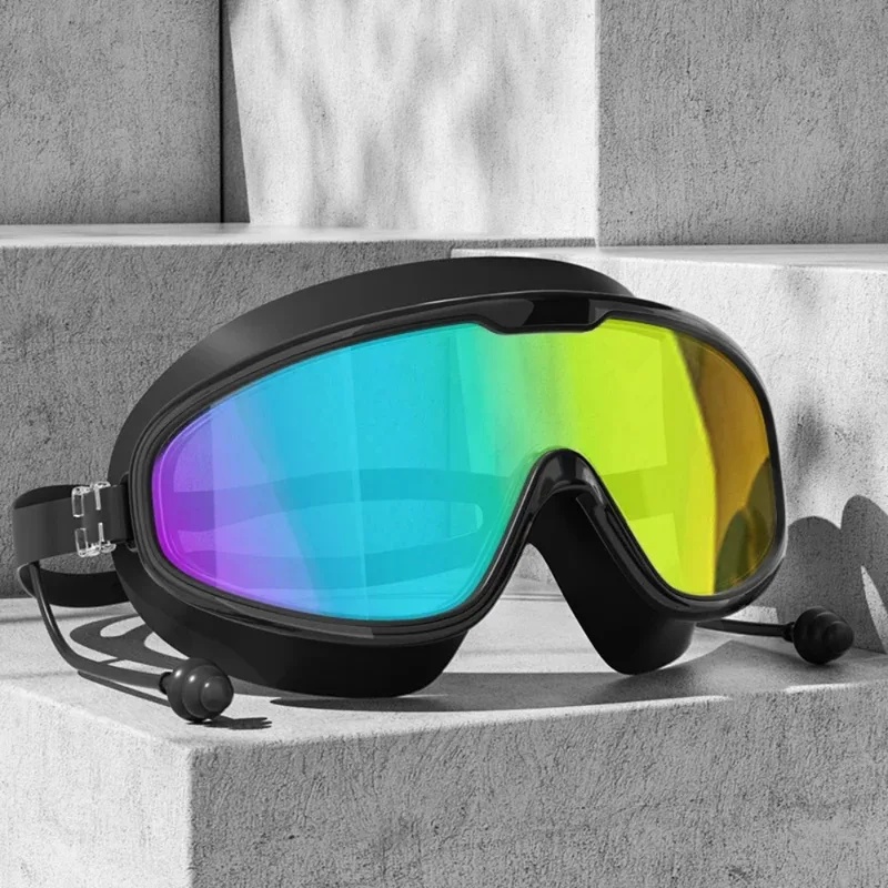 Swim Goggles Anti Fog Uv - نظارات سباحة للكبار بتصميم عاكس –