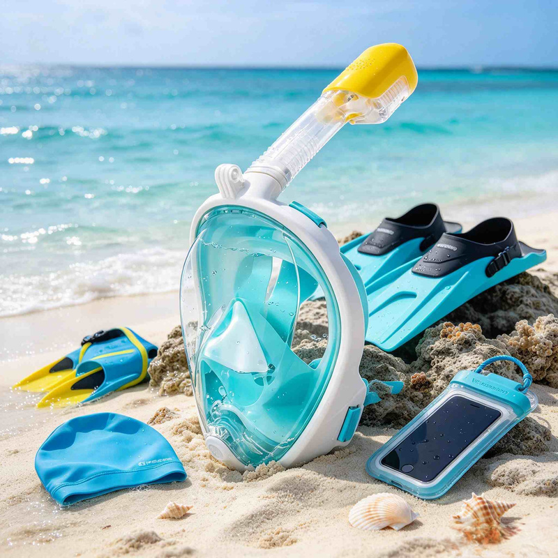 Snorkel Mask Full Face - قناع غوص كامل للوجه، من النوع
