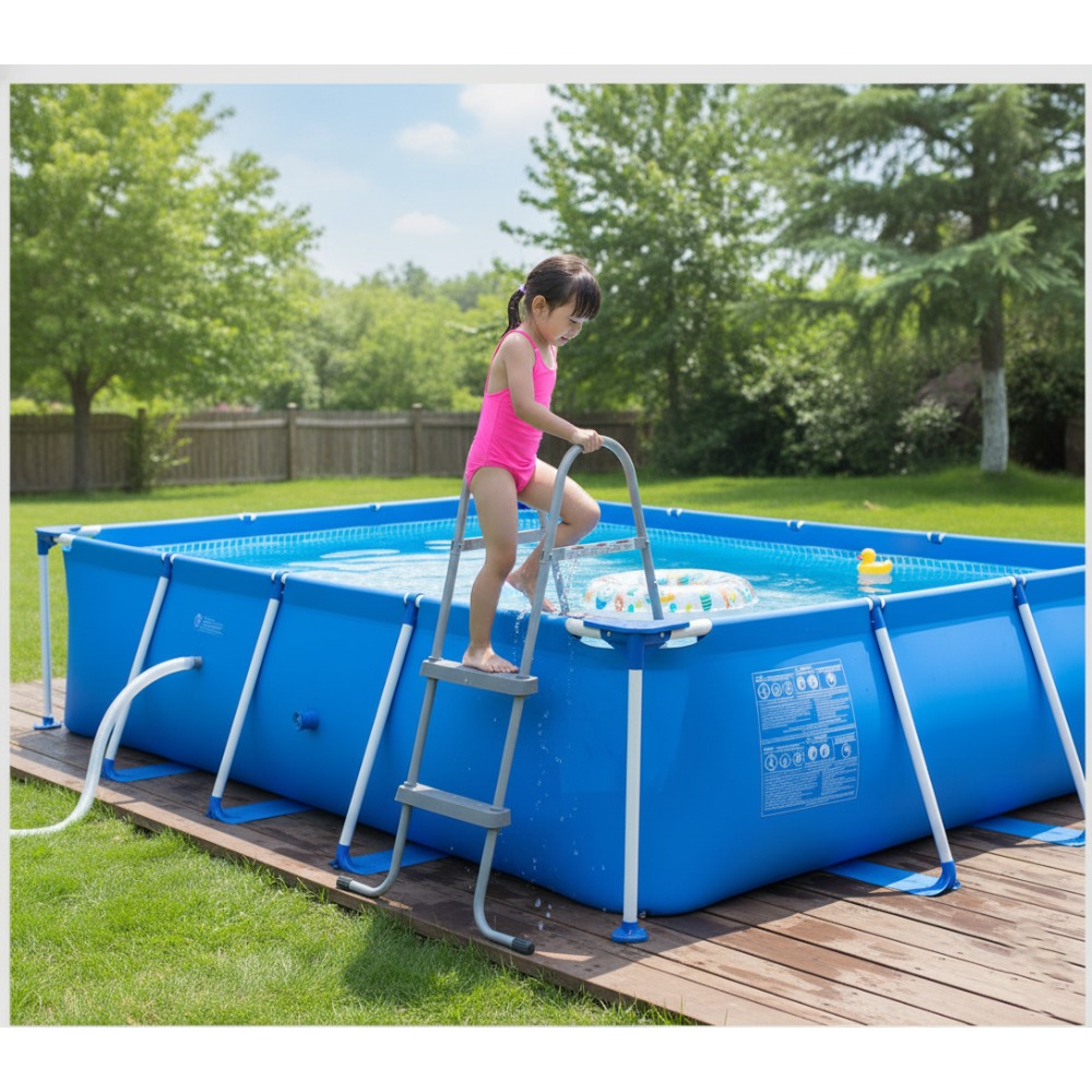 Pool Ladder Above Ground - سلم دخول معزز للمسبح مع درجات