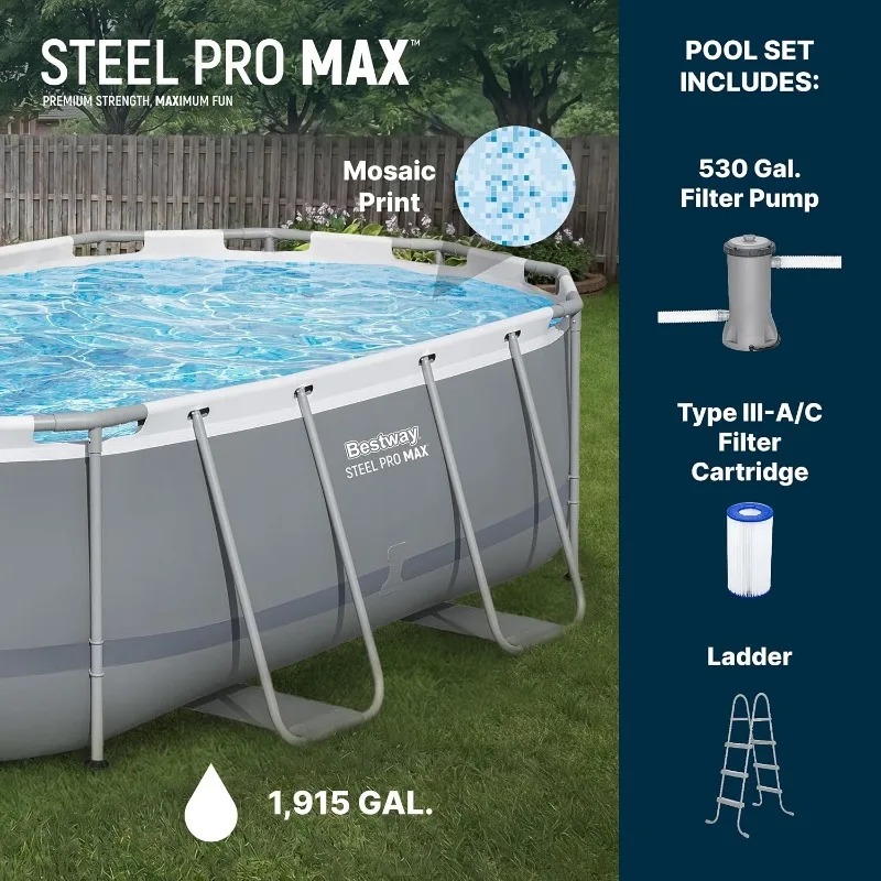 مجموعة حمام سباحة بيست واي ستي - مراجعة Pool Ladder Above Ground وسعره