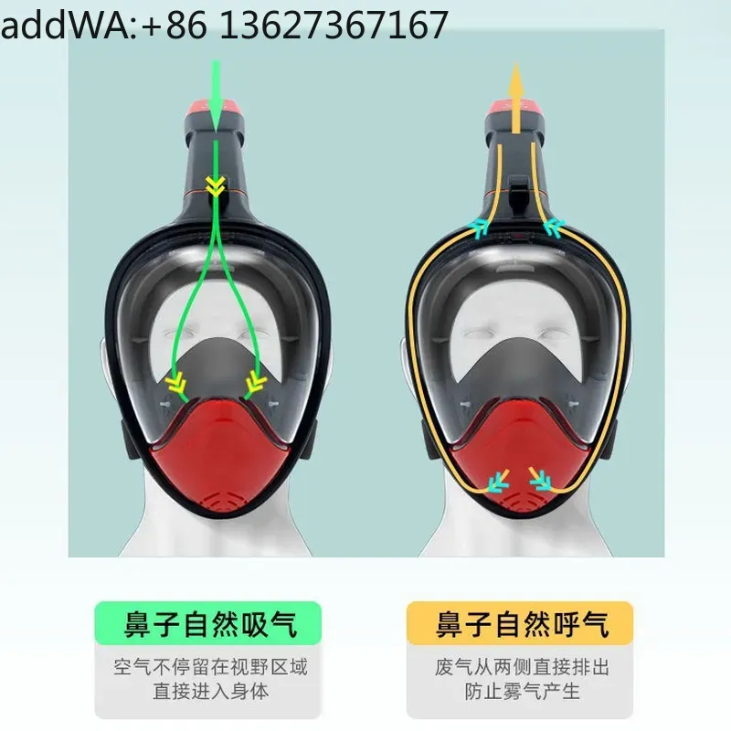 قناع غوص جاف، نظارات غوص كاملة - مراجعة Snorkel Mask Full Face وسعره
