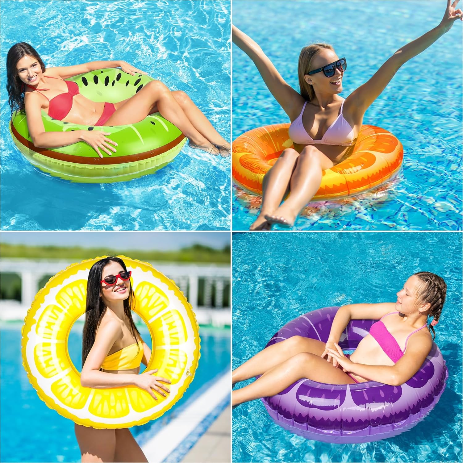 مجموعة من 8 حلقات حمام السباحة - مراجعة Pool Float Ring Inflatable وسعره