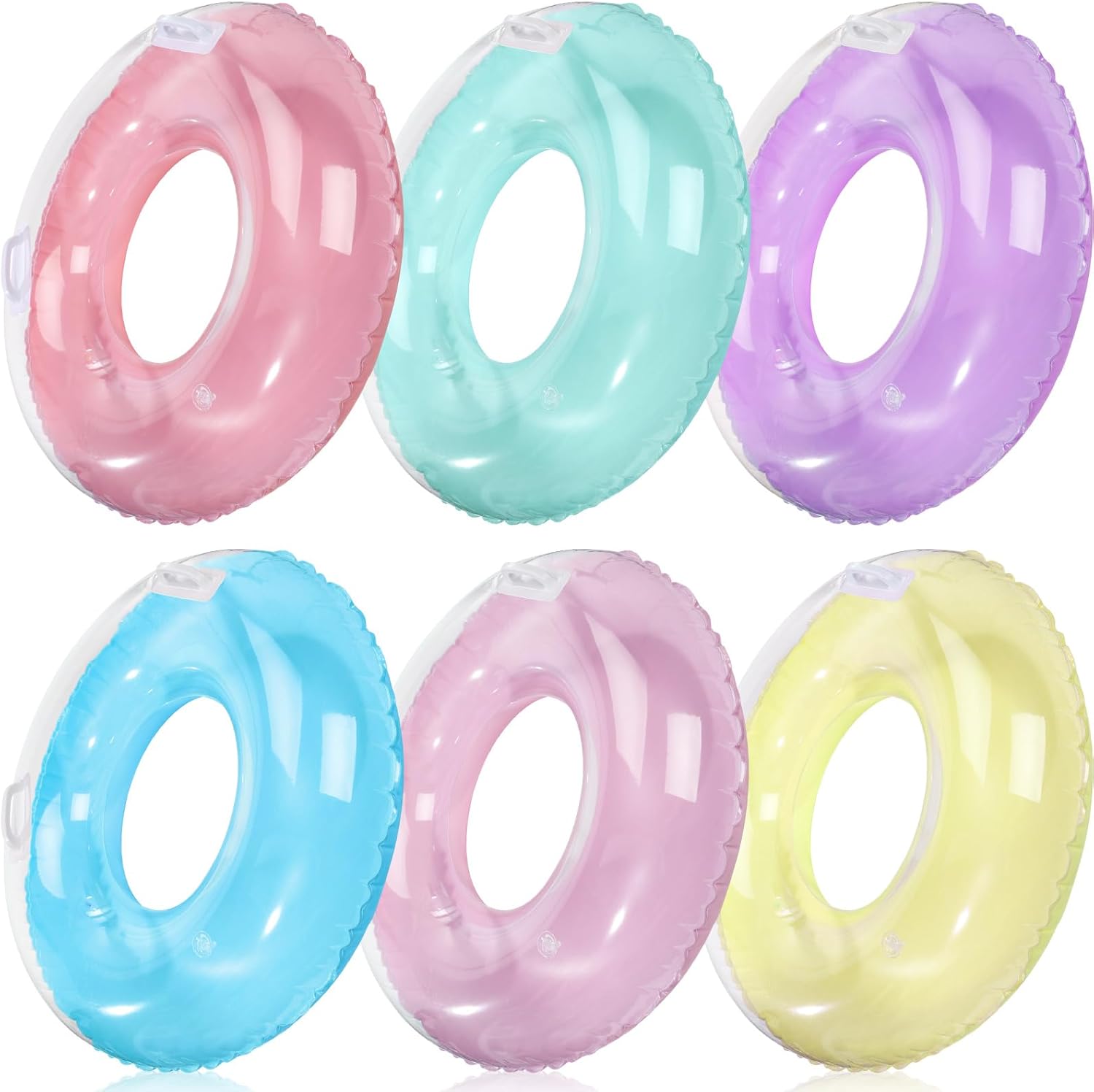 6 عبوات من عوامات حمام السباحة - مراجعة Pool Float Ring Inflatable وسعره