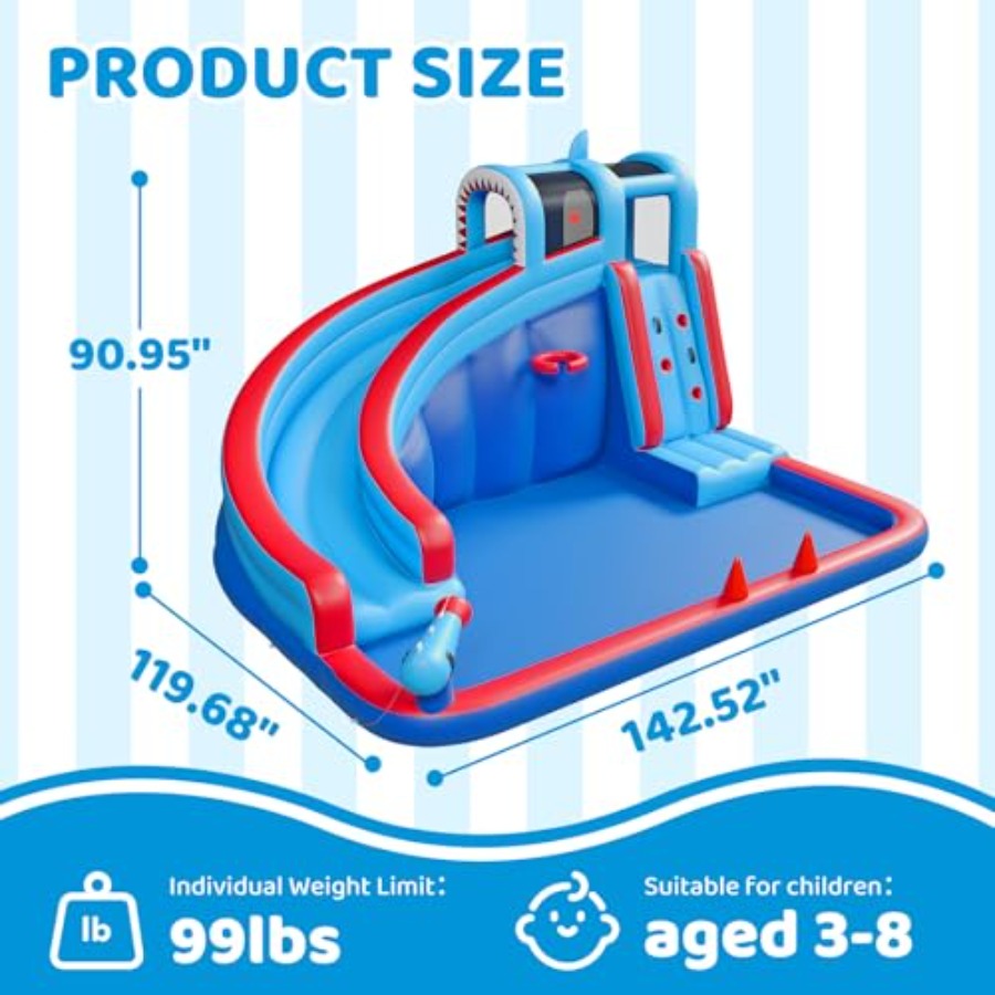 زحليقة مائية قابلة للنفخ للأطف - مراجعة Water Slide Inflatable وسعره