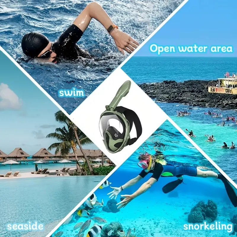 قناع غطس كامل للوجه للبالغين 1 - مراجعة Snorkel Mask Full Face وسعره