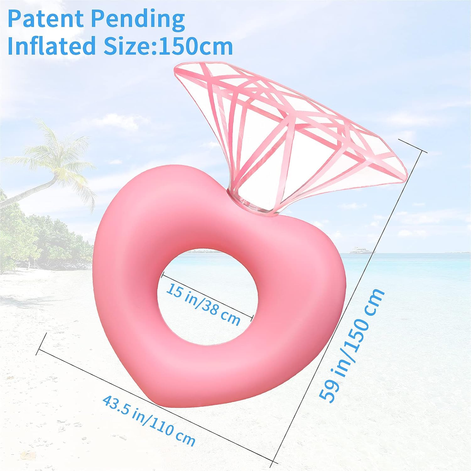 الماس طوافة بلاستيكية للسباحة  - مراجعة Pool Float Ring Inflatable وسعره