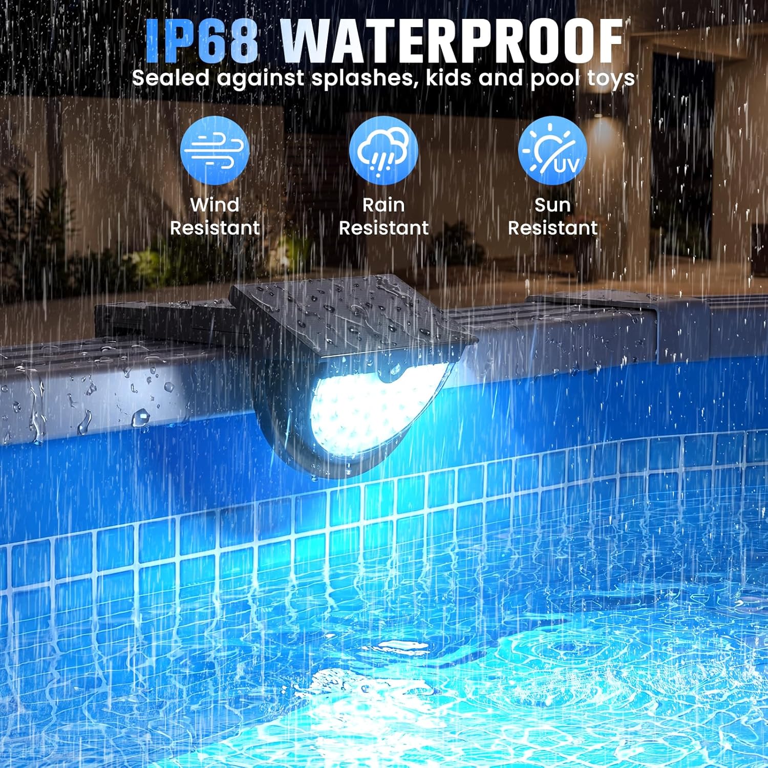 أضواء حمام السباحة الشمسية متع - مراجعة Pool Light Solar Rechargeable وسعره