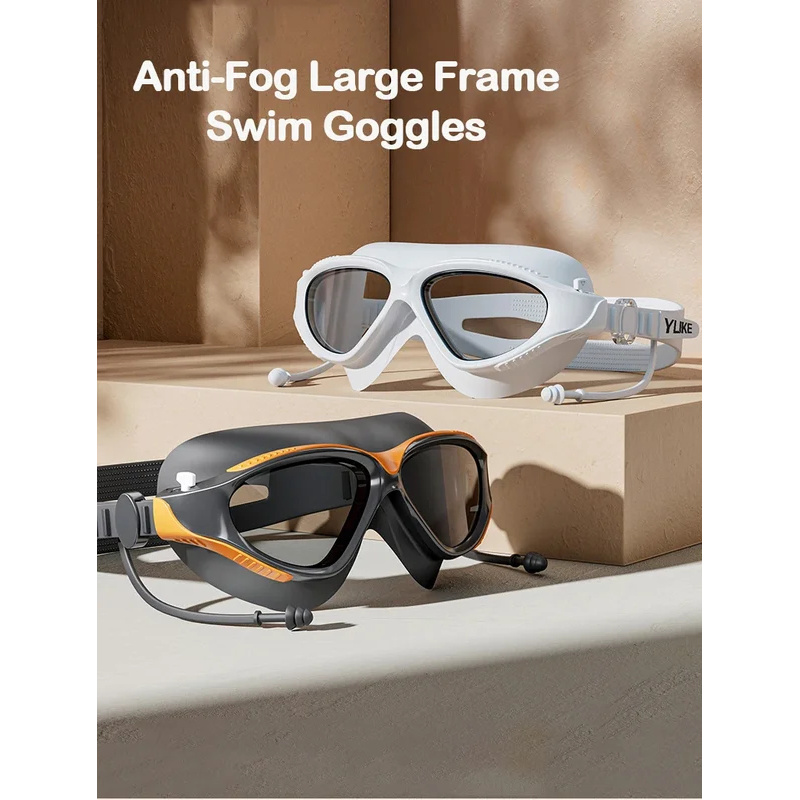 نظارات سباحة احترافية كبيرة ال - مراجعة Swim Goggles Anti Fog Uv وسعره