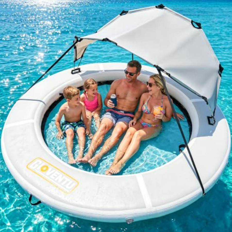 حلقة عائمة قابلة للنفخ بطول 8  - مراجعة Pool Float Ring Inflatable وسعره