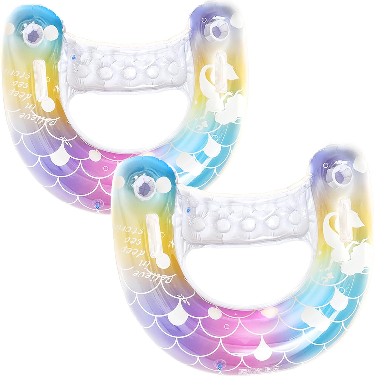 2 قطعة حورية البحر بركة يطفو-3 - مراجعة Pool Float Ring Inflatable وسعره