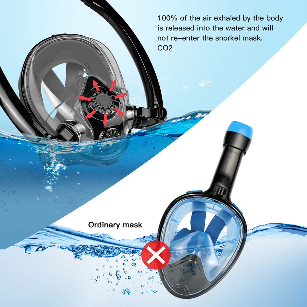 مجموعة أسطوانة غوص صغيرة QDWET - مراجعة Snorkel Mask Full Face وسعره