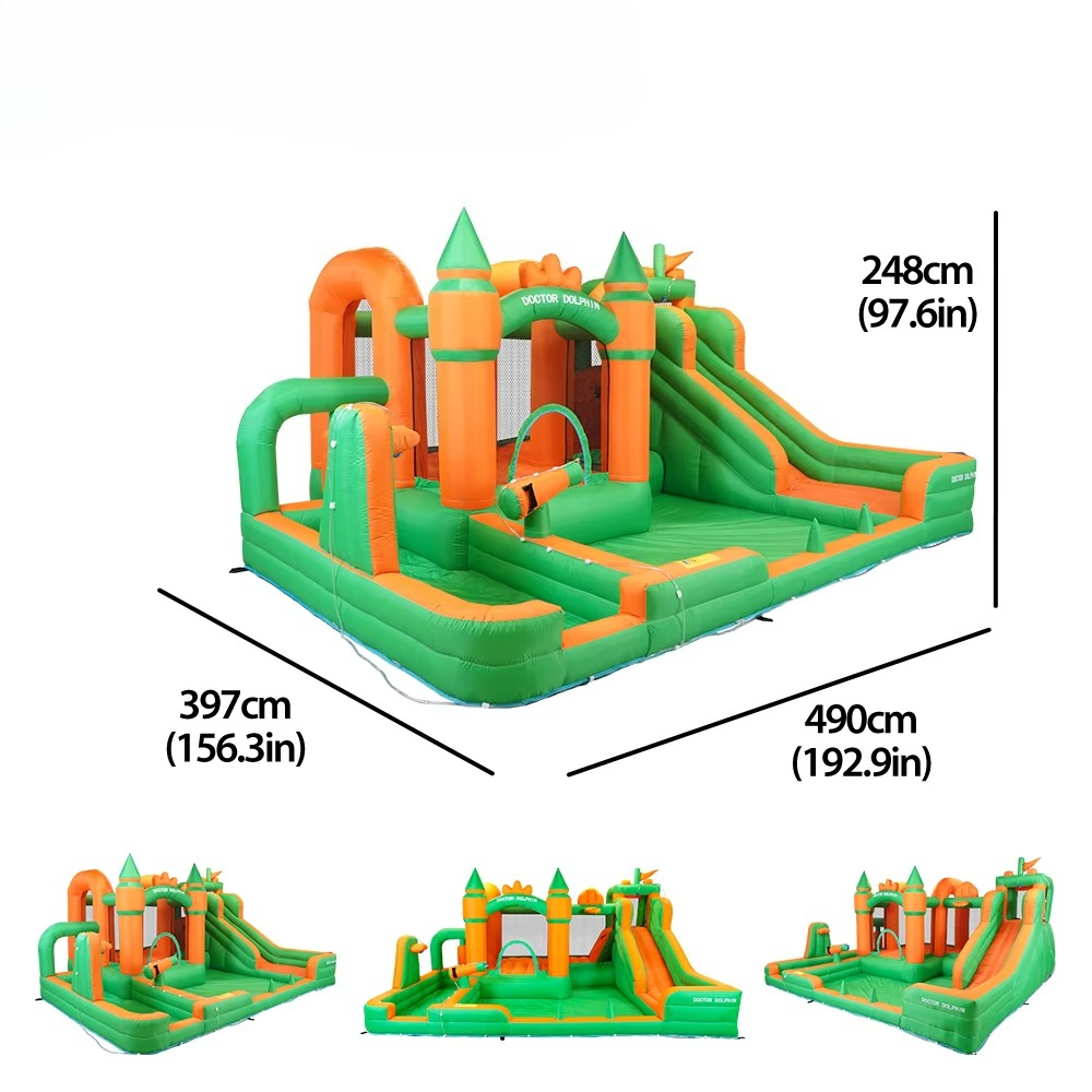 قلعة نطاطة قابلة للنفخ للأطفال - مراجعة Water Slide Inflatable وسعره