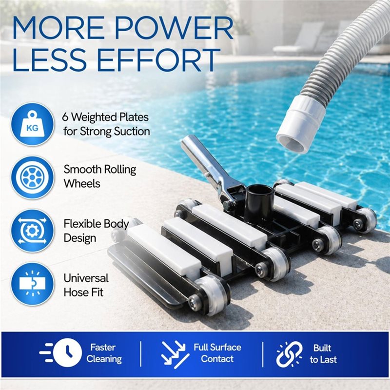 رأس مكنسة يدوية لتنظيف حمامات  - مراجعة Pool Vacuum Manual وسعره
