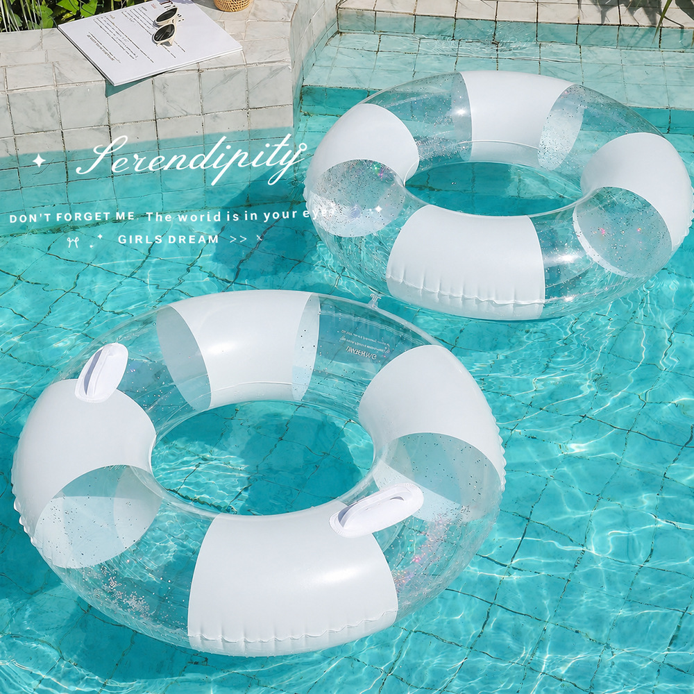 حلقة سباحة شفافة للكبار، حلقة  - مراجعة Pool Lounger Inflatable وسعره