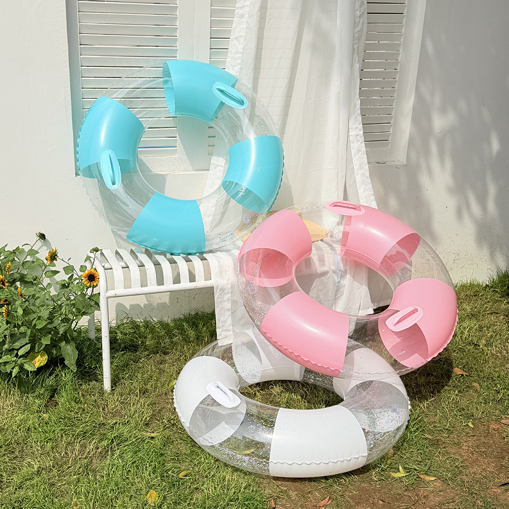 حلقة سباحة شفافة للكبار، حلقة  - مراجعة Pool Lounger Inflatable وسعره