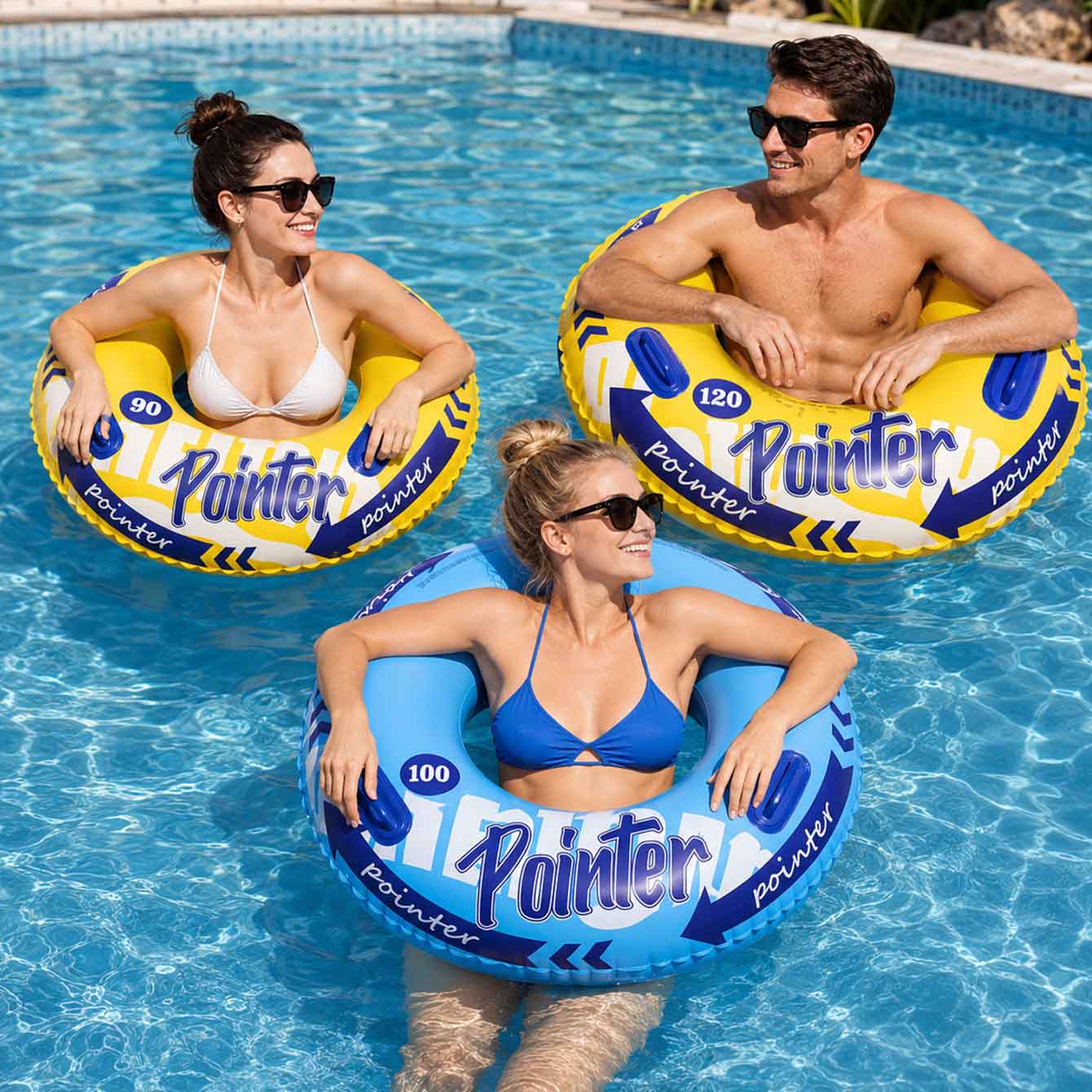 حلقة سباحة قابلة للنفخ مع مقاب - مراجعة Pool Float Ring Inflatable وسعره