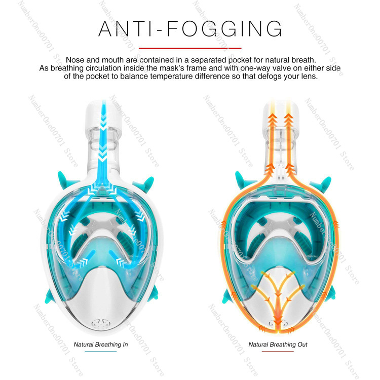 قناع غوص كامل للوجه - قناع غوص - مراجعة Snorkel Mask Full Face وسعره